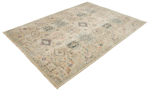 Unique Afghan Fine Wool Ushak Rug