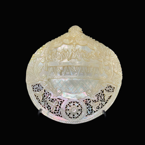 Mother of Pearl Last supper Shell circa 1900