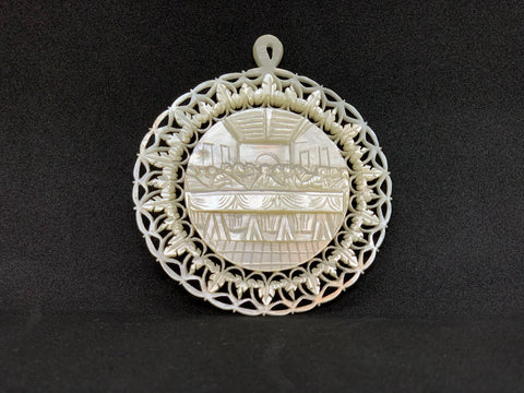 Bethlehem Mother of pearl Filigree Pendant