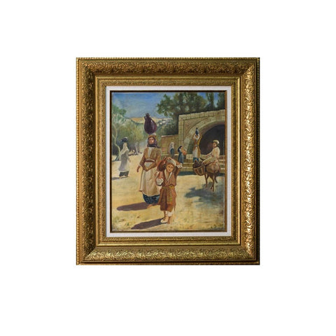 An Original Painting Nazareth, Mary's Well circa 1900