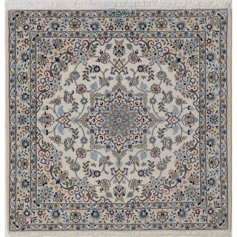 Persian Naeen 6LA Square Rug White