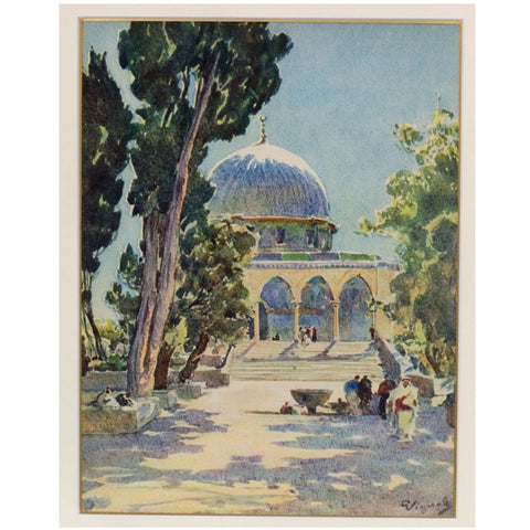 Antique Engraving of Jerusalem - 1926 Pie Vignal